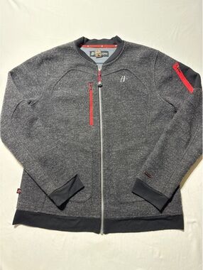Hincapie Sportwear Men's Gray Wool-Blend Zip-Up Jacket SizeL